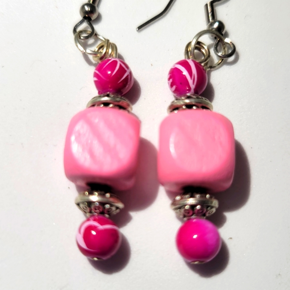 Pink earrings